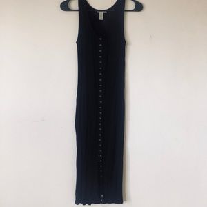 long bodycon full snap dress
